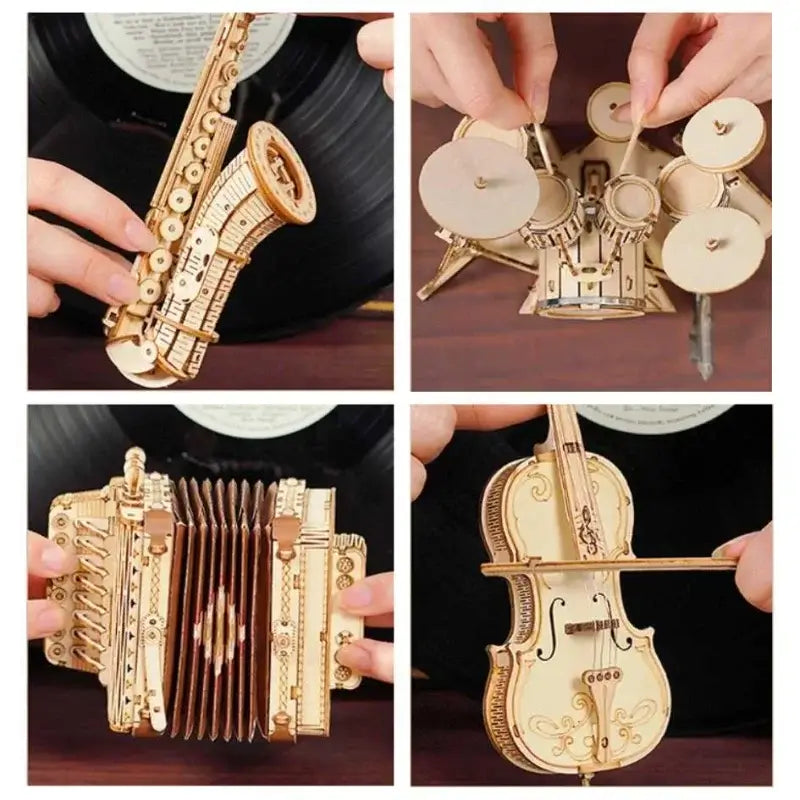 Miniatura Quebra-Cabeça Instrumentos Musicais em Madeira MDF