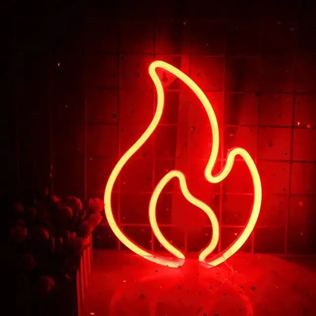 Luminária Neon LED Flame 🔥