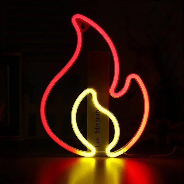 Luminária Neon LED Flame 🔥