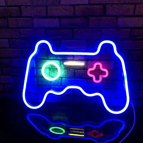 Luminária Neon LED Joystick PS 🎮