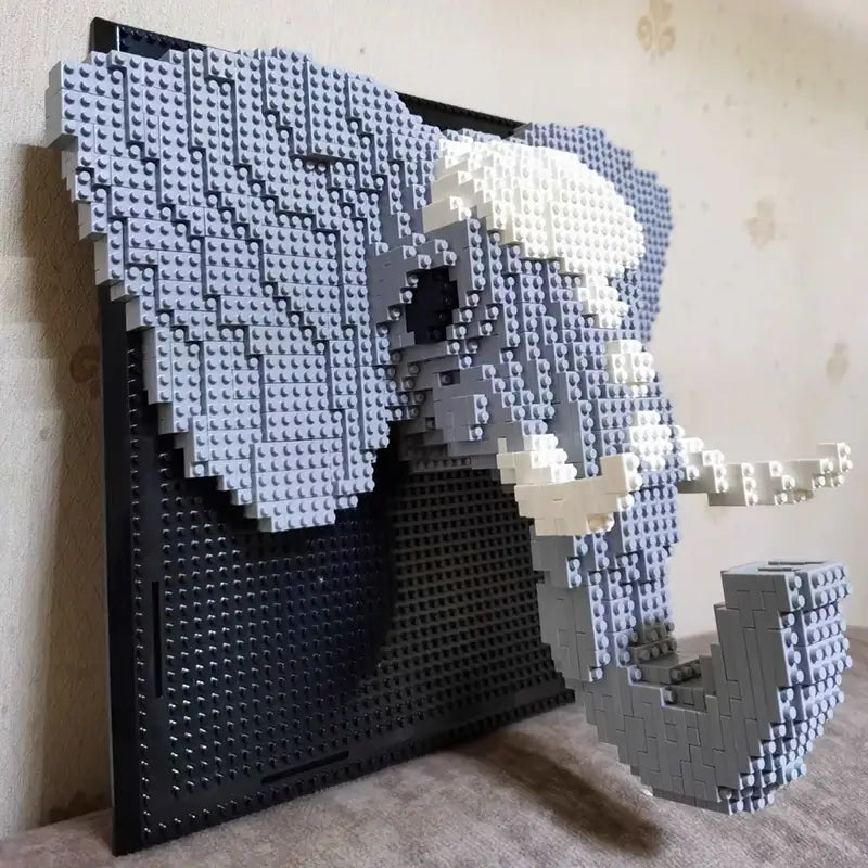 Quadro 3D Blockz Elefante